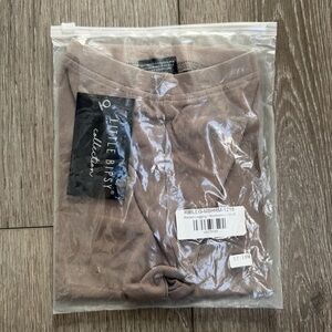 LITTLE BIPSY RIBBED LEGGINGS MUSHROOM BROWN 12-18MO NWT